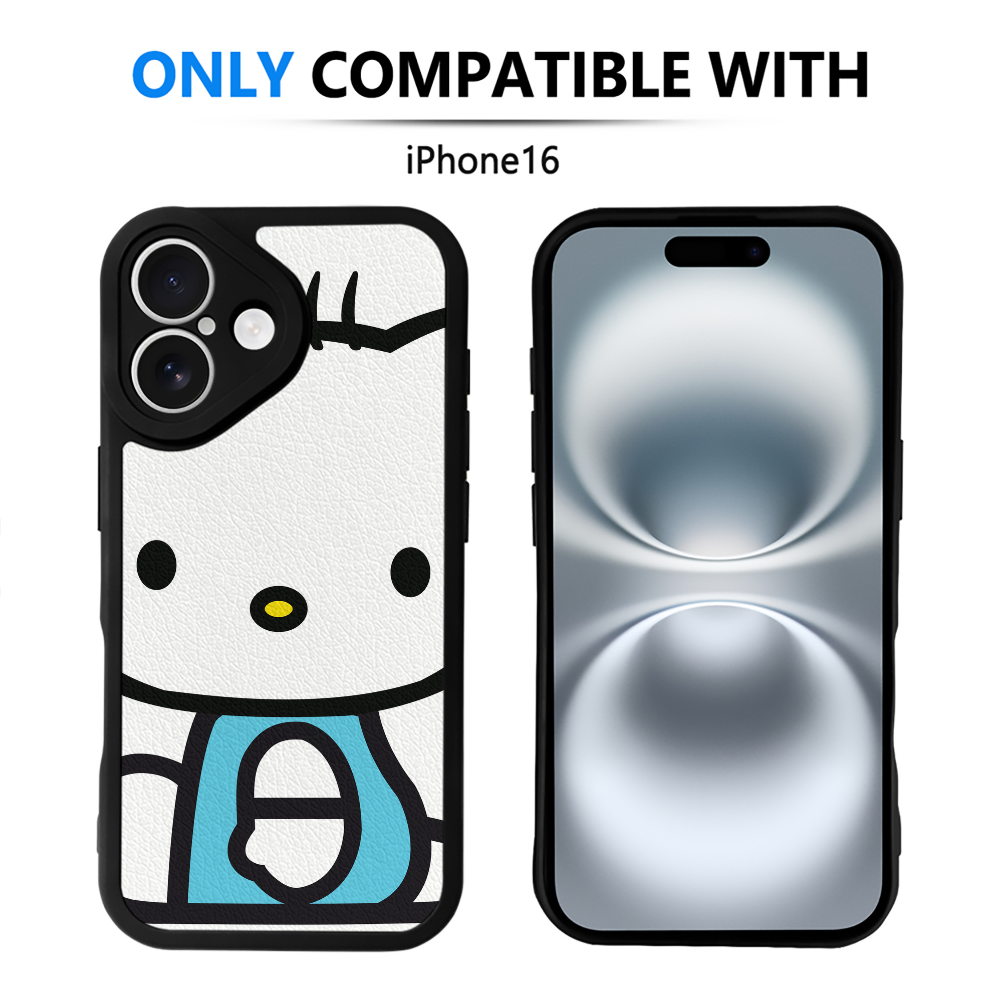 （画像用） Hello Kitty ハローキティ 【iPhone 16シリーズ対応】シリコンスマホケース（レザー調） 材質：シリコン